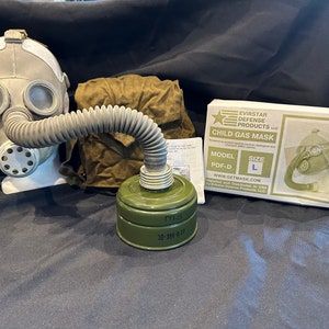 Sovjet-Russisch gasmasker pdf-7 Kind volledige set Sovjet-gasmaskerfilter en slang inbegrepen