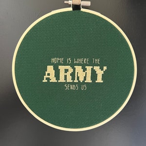 Home is where the Army sends us PDF Cross Stitch Pattern