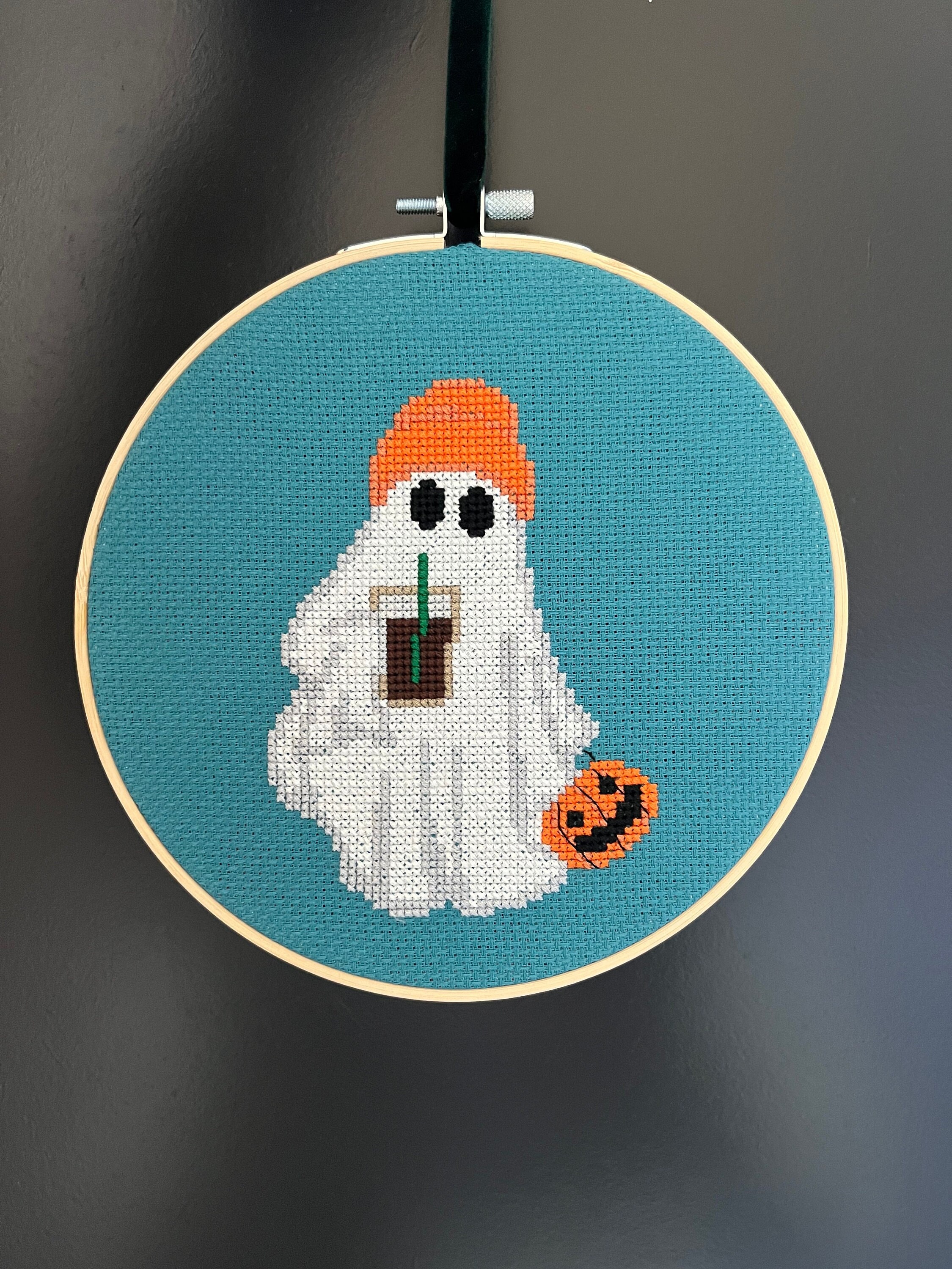 Ghost Pumpkin PDF Cross Stitch Pattern - Etsy
