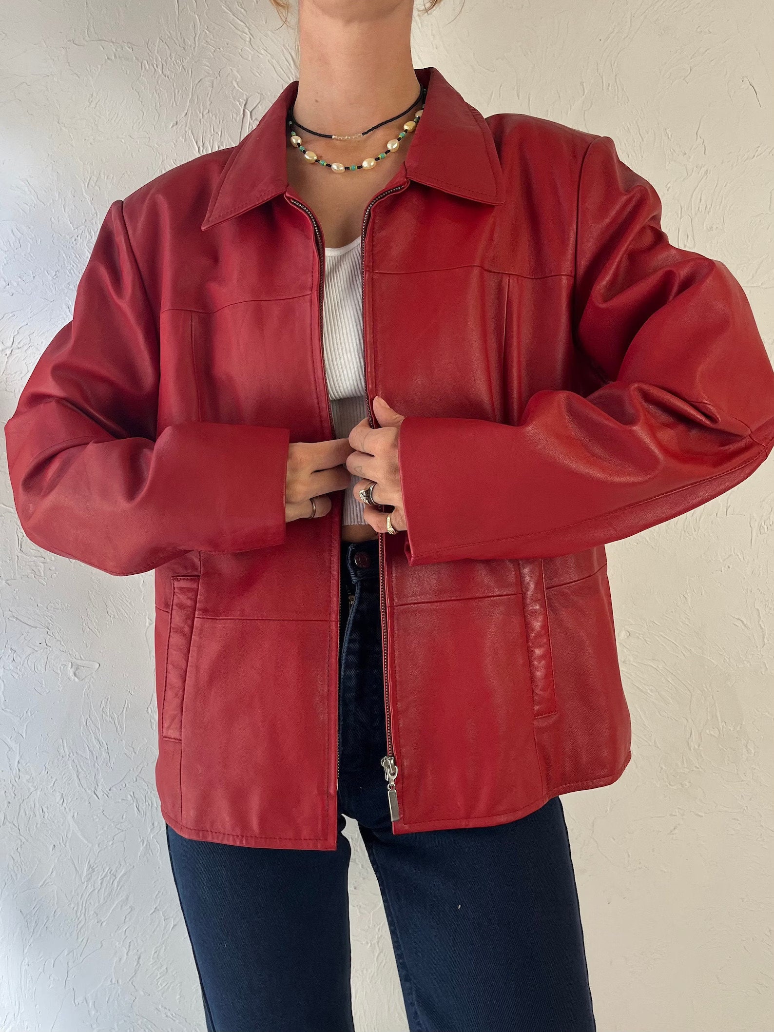 Cherry color leather jacket 2025 Cherry color leather jacket 2025