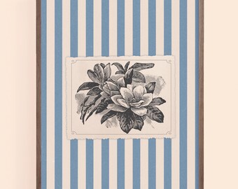 Arte de parede com desenho de flores de outono vintage || Floral neutro || Download digital para impressão || Mães || Flores de outono