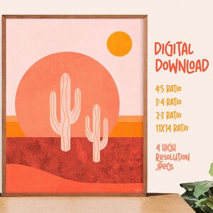 Kaktus Kunstdruck || Kaktus Poster || Wüste Poster