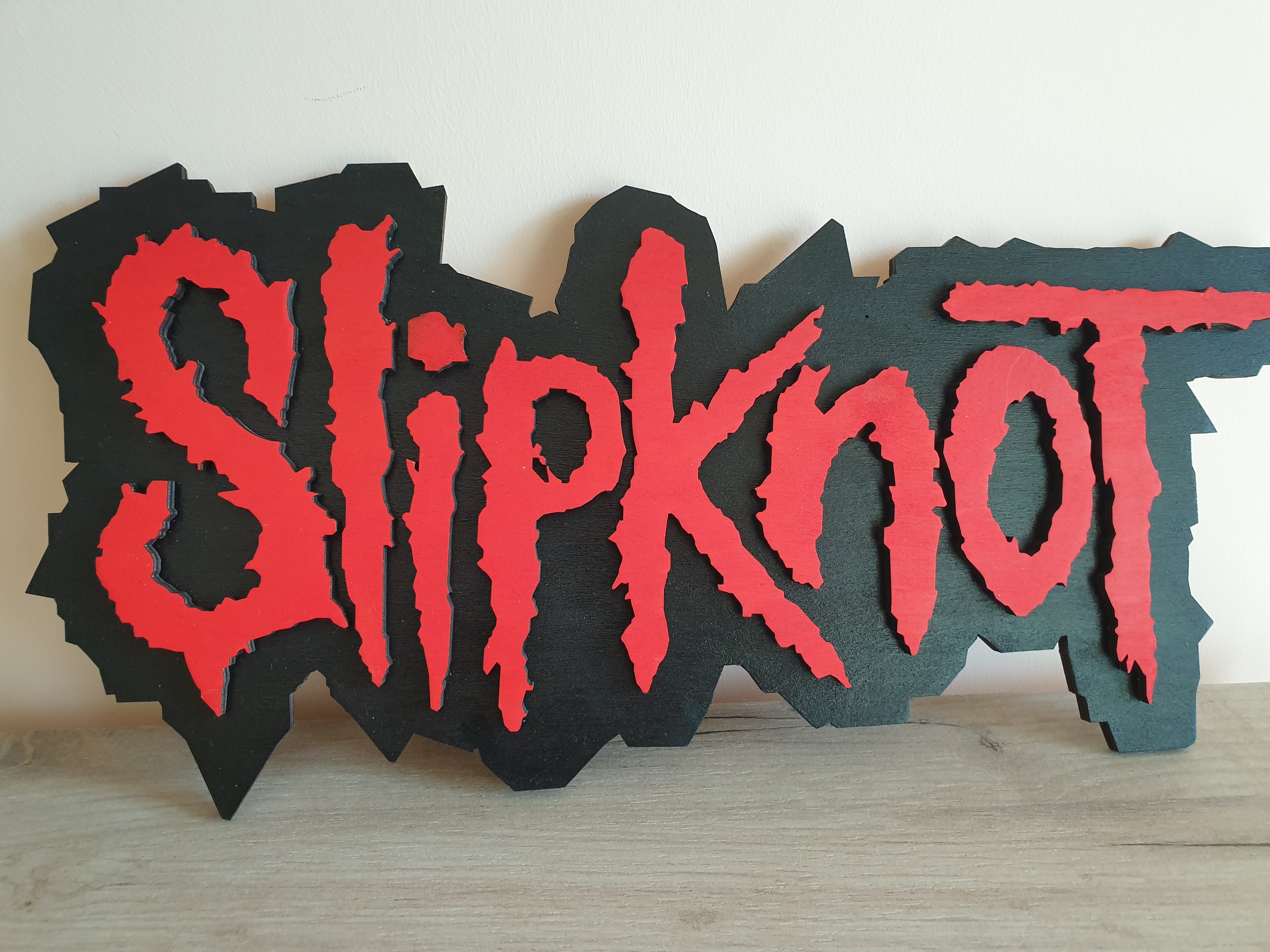 Slipknot Wood Sign for Wall Slipknot LED Sign Heavy Metal Etsy