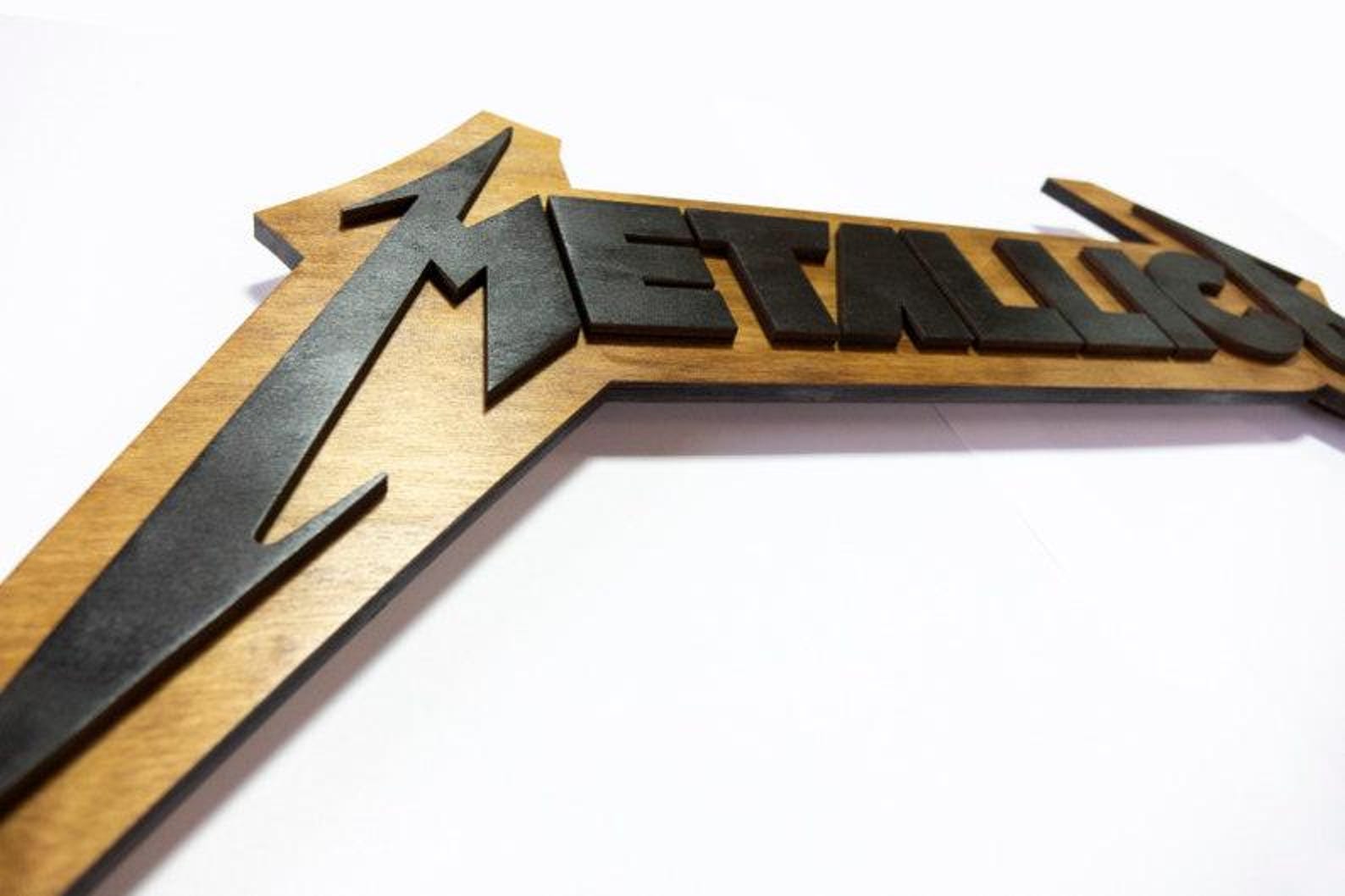 Dio Sign of the Horns: LED Wall Art, 3D Wood Rock Hand - Etsy