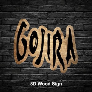 Letrero LED de madera de la banda Gojira, arte mural musical personalizado en 3D, decoración de banda de heavy metal