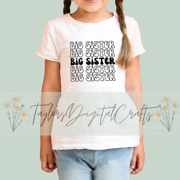 Big Sister Announcement, Big Sister HTV, Iron On Sublimation, Baby Shirt