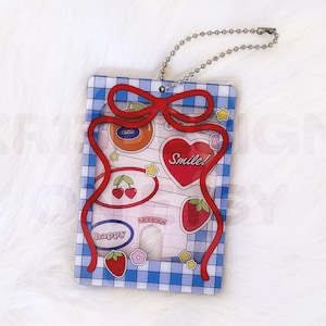 Pretty Picnic Photocard Holder / K-Pop Photocard Holder / Pc Holder / Photocard Keychain / Aesthetic ID Card Holder
