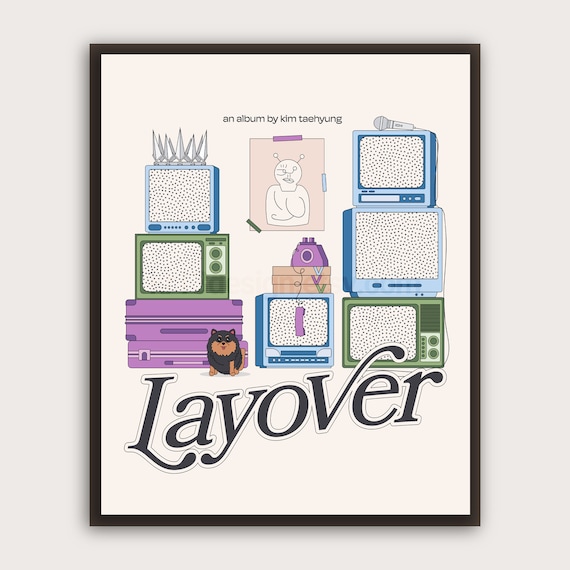 BTS V Layover Album Print / Digital Download / Kim Taehyung / BTS Wall Art  / BTS Room Decor / Bts Aesthetic Art / Bts Print / 