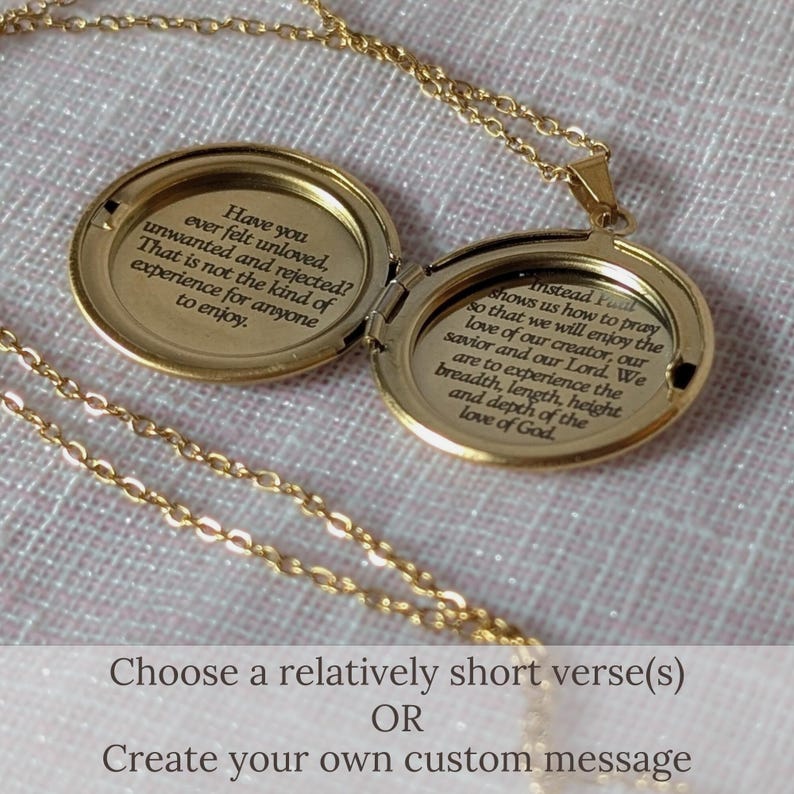 Verse Necklace with Hidden Message