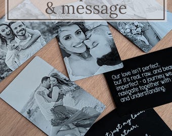Custom Engraved Metal Picture For Wallet Photo Insert Card Personalized Anniversary Gift for Husband Birthday Gift for Him Romantic Keepsake