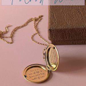 Custom Engraved Bible Verse Locket Gift For Christian Woman