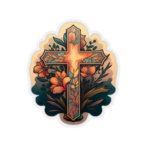 Warm Color Cross Sticker