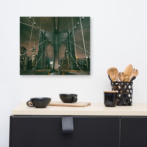 Brooklyn Bridge at Night Canvas Print