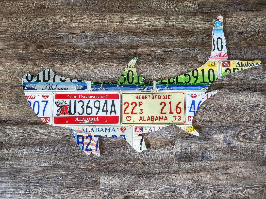 Tarpon License Plate Art Wall Decor Etsy