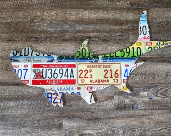 Tarpon license plate art wall decor