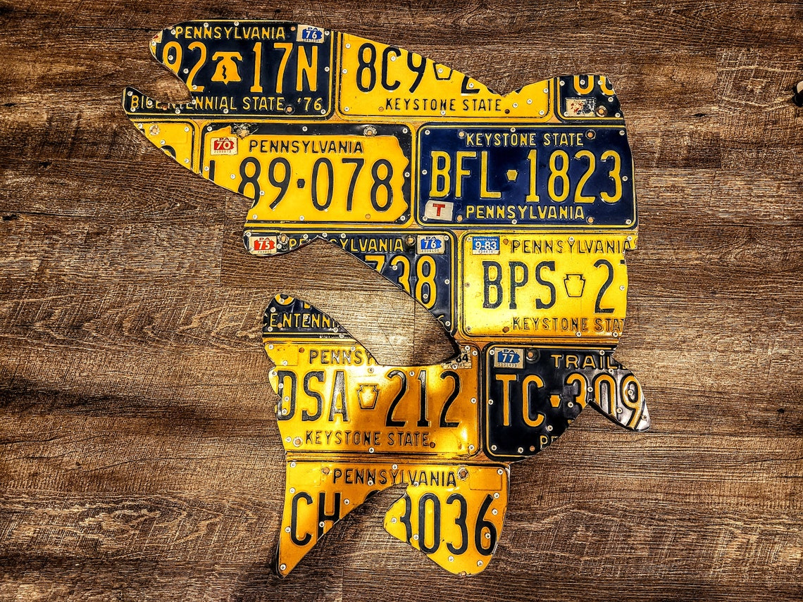 Trout License Plate Art Wall Decor. Etsy