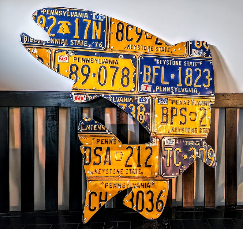 Trout License Plate Art Wall Decor. Etsy