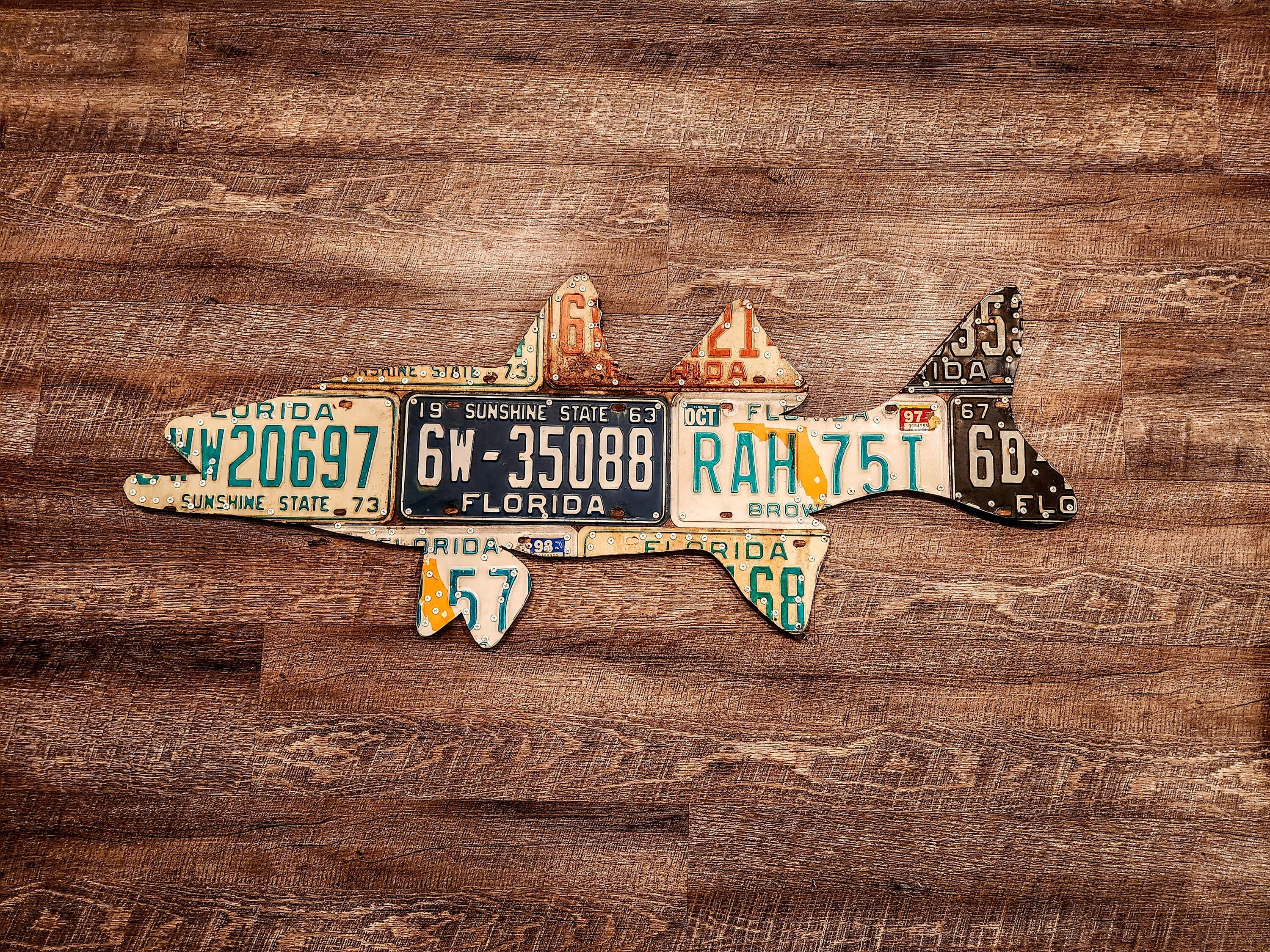 Custom License Plate Art Outdoor Wildlife Wall Decor - Etsy