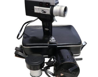 Canon Auto Zoom 518 Super 8 Movie Video Film Camera, Case, C-8