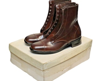 Vintage Riding Boots Women's 7 Brown Lace Up Made In USA 854267