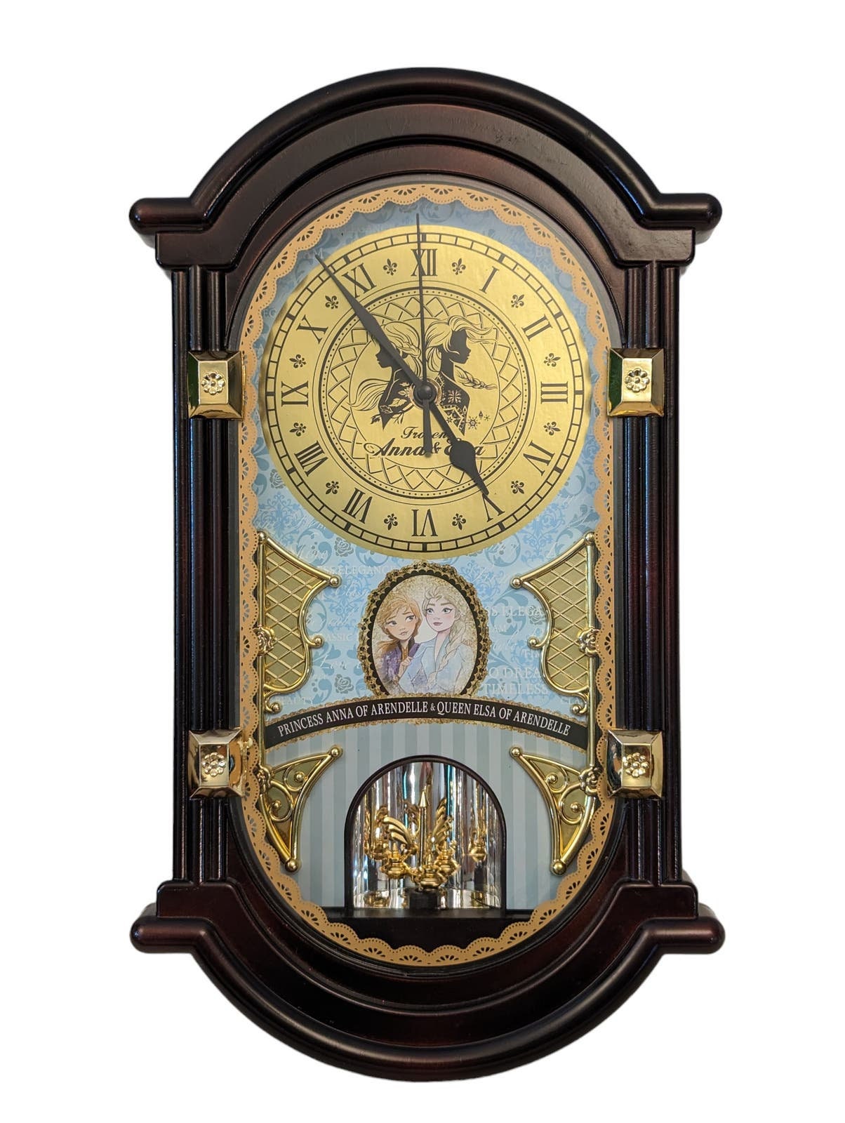 Anna and Elsa Fancy Wall Clock Like Rhythm Carousel Anniversary Frozen ...