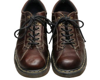 VTG Doc Dr Martens England UK Size 12 (US Mens 13) Brown Leather Chunky