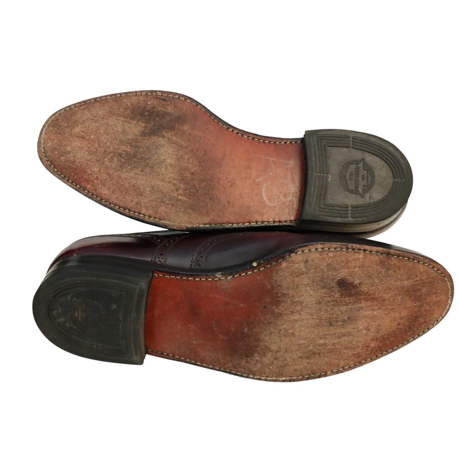 Vintage Florsheim 30353 Wingtip Oxford 11 Shell Burgundy Leather