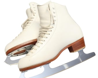 VTG Riedell 320B Women 7 1/2 Figure Ice Skates Club 2000 Sheffield England