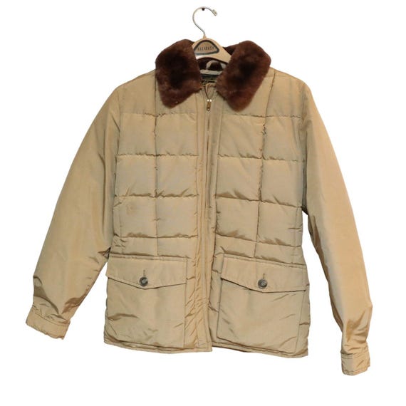 Vintage 70s Eddie Bauer Goose Down Quilted Skyliner Jacket Size 14