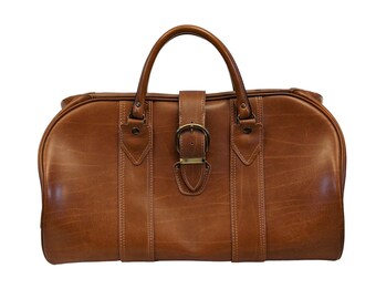 Sac de voyage week-end en cuir Pegasus vintage Made in USA Marron