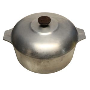 Olla redonda Magnalite GHC vintage de 5 cuartos con tapa, fabricada en EE. UU.