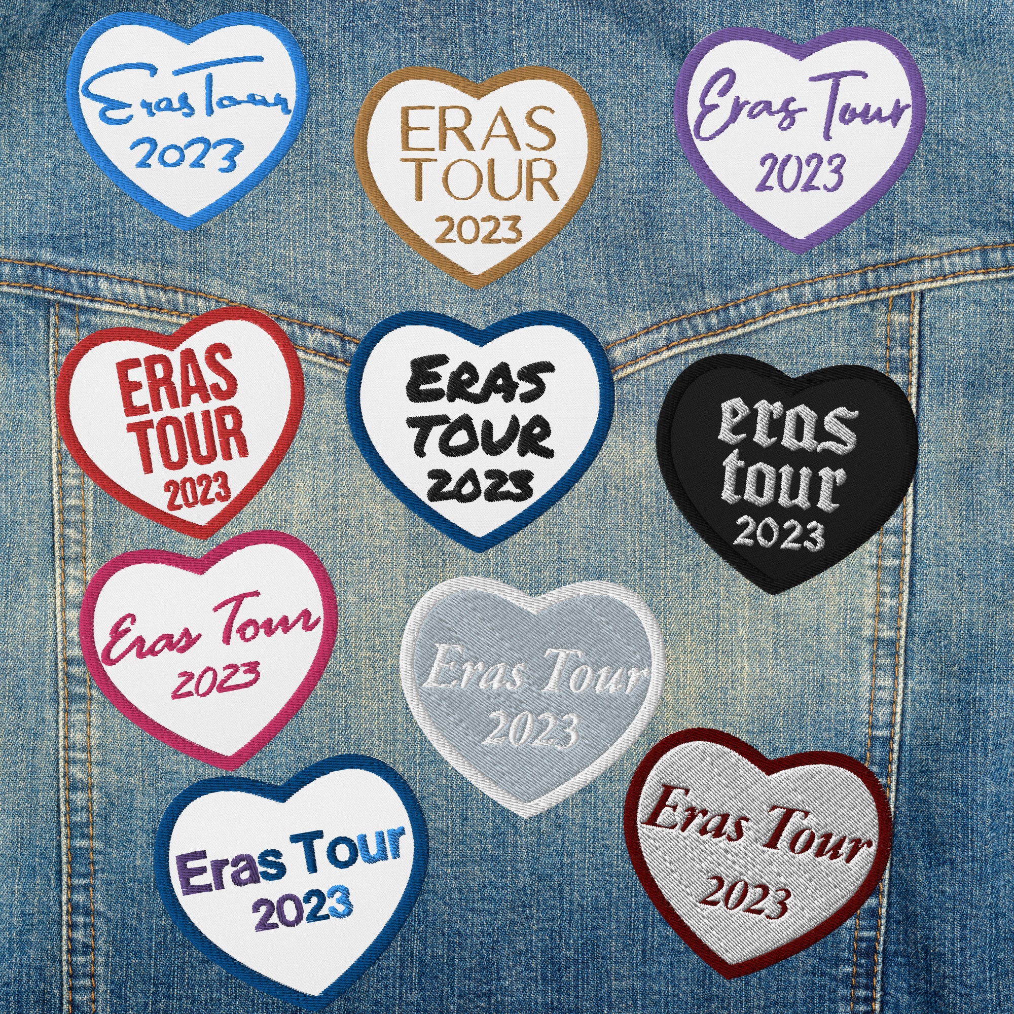 Taylor Swift Album Heart Eras Iron on Patch Taylor Swift Eras Tour