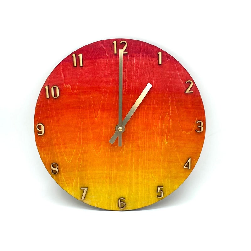 Yellow Wall Clock - Etsy