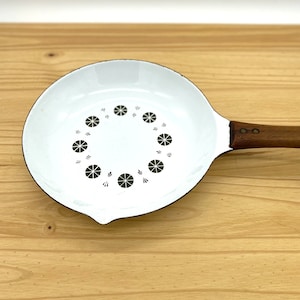 Padella Saturn in smalto Cathrineholm vintage anni '60, stile moderno di metà secolo
