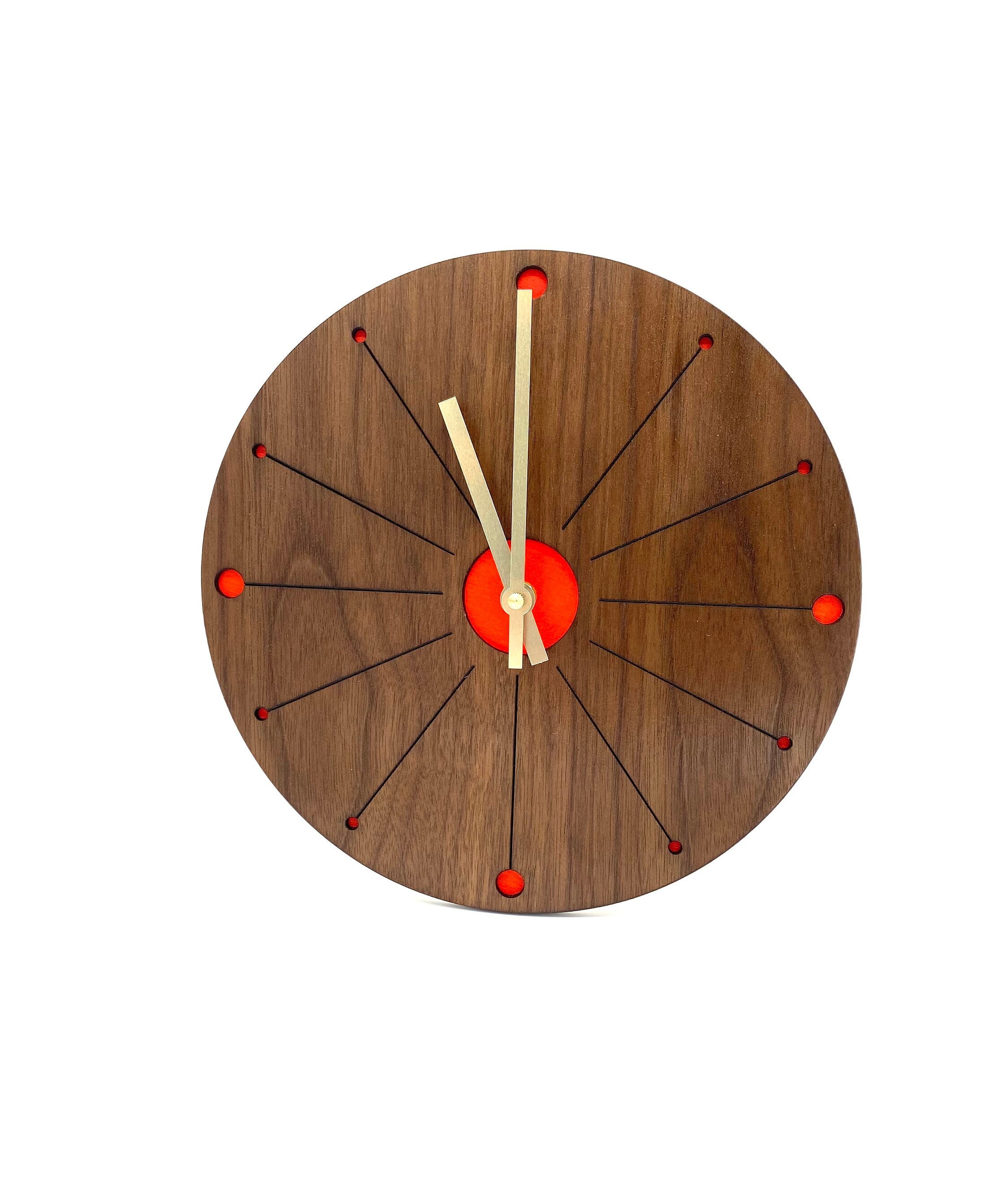 1950〜1960 UNITED Sunburst Clock 50s 60s Mid Century Sunburst Form Wall Clock by United C 1950/1960's