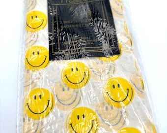 Vintage Yellow Smiley Happy Face Decorative Tissue for Gift Wrap Wrapping Paper / Retro Groovy Funky Birthday Present Bag Covering