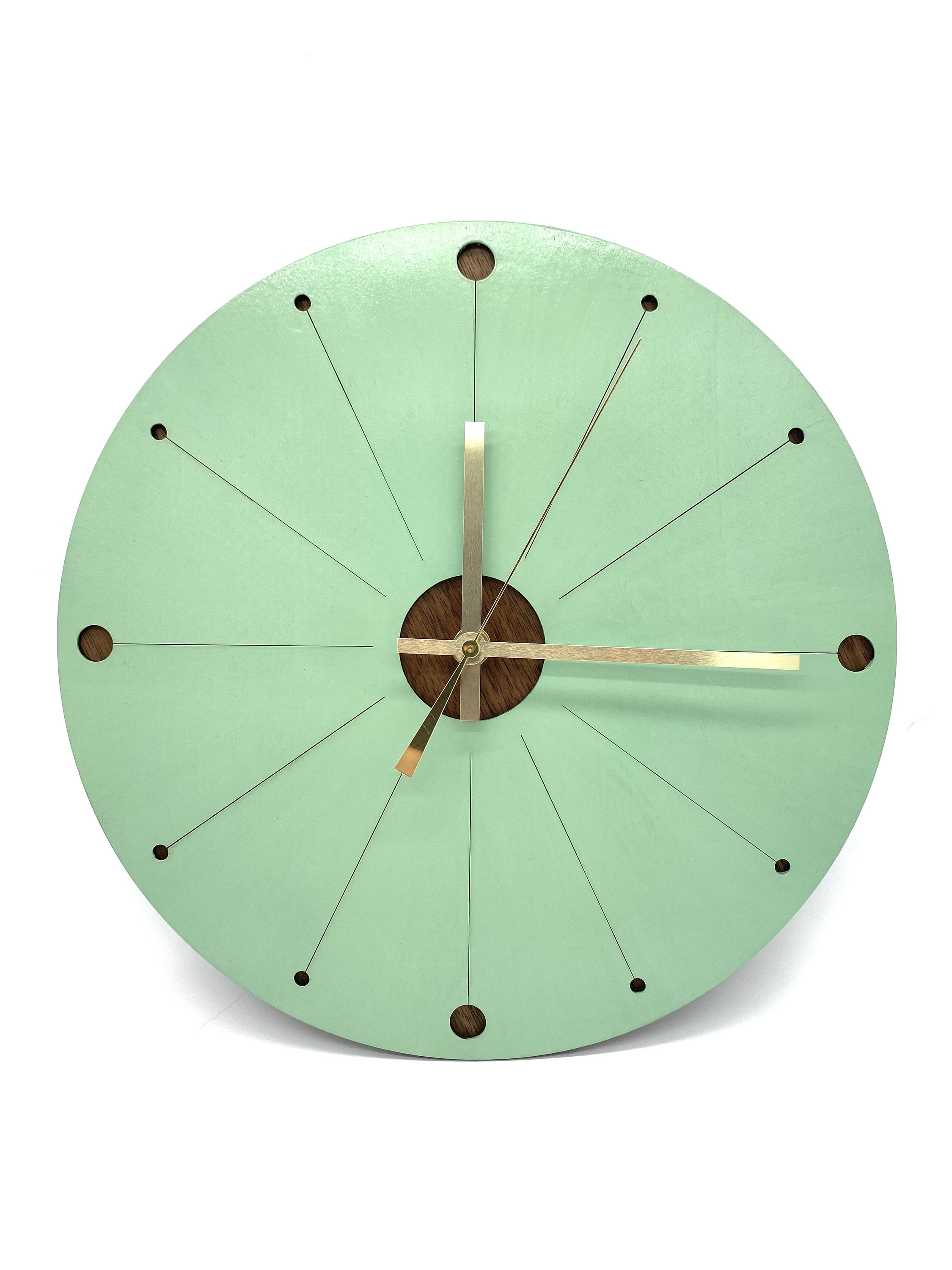 1950s Wood Clock - Etsy New Zealand