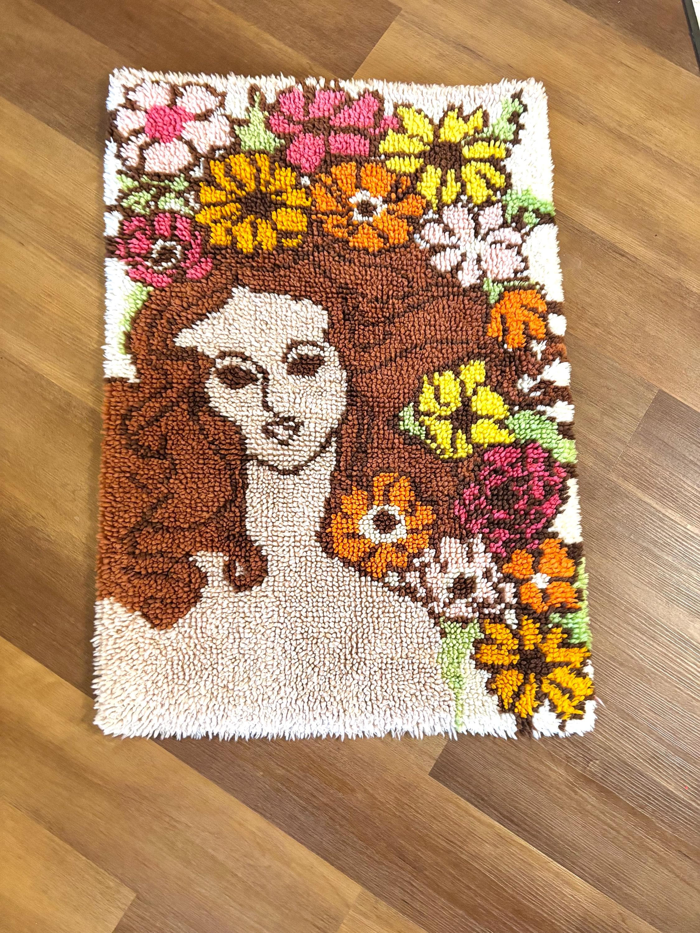 Vintage Latch Hook 1960s Rug - Etsy