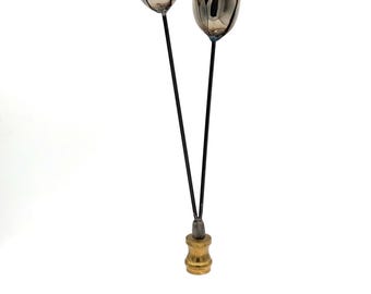 Vintage Mixed Metal Tulip Flower Figurine Sculpture Brutalist MCM / Retro Rustic Floral Minimalist Tabletop Thanksgiving Holiday Decor