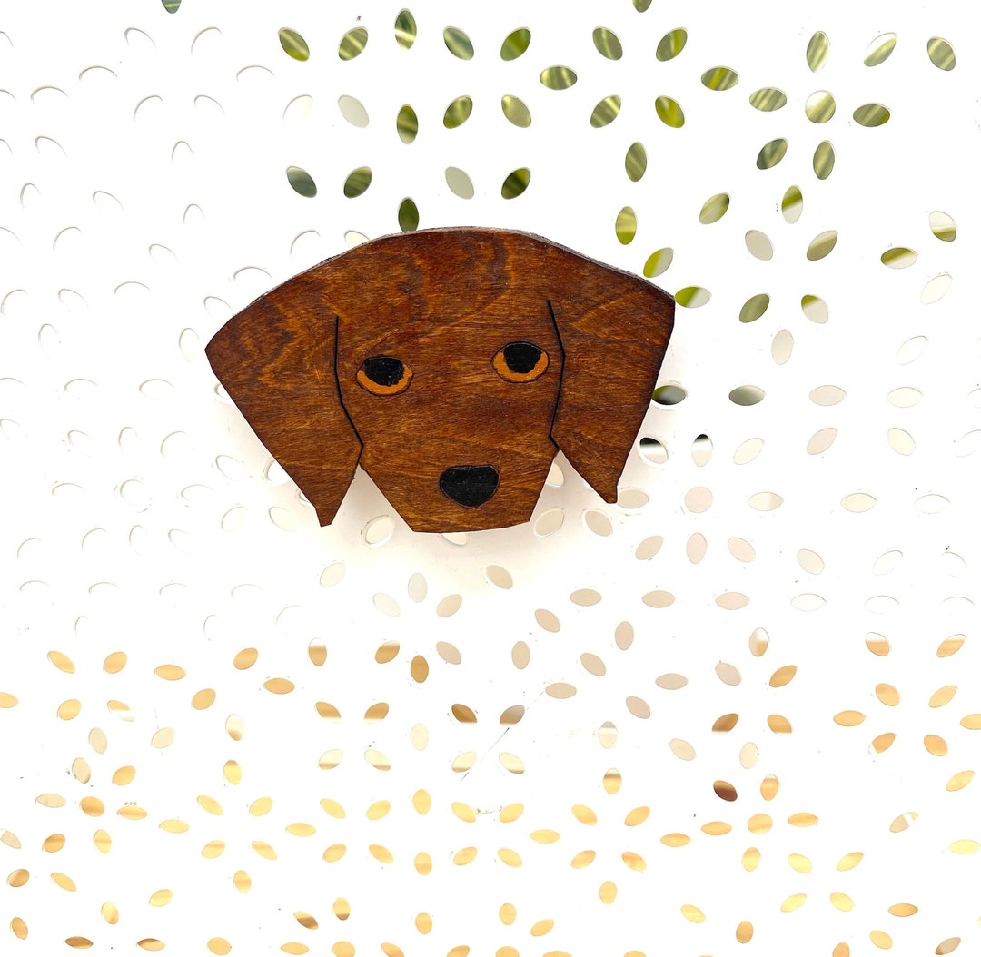 Brown Chocolate Labrador Puppy Dog Wooden Fridge Magnet / Handmade ...