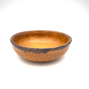 Vintage McCoy Brown Poterie Grès Bol Canyon Mesa 1413 / Retro Céréales Soupe Riz Nouilles De Service Ustensiles