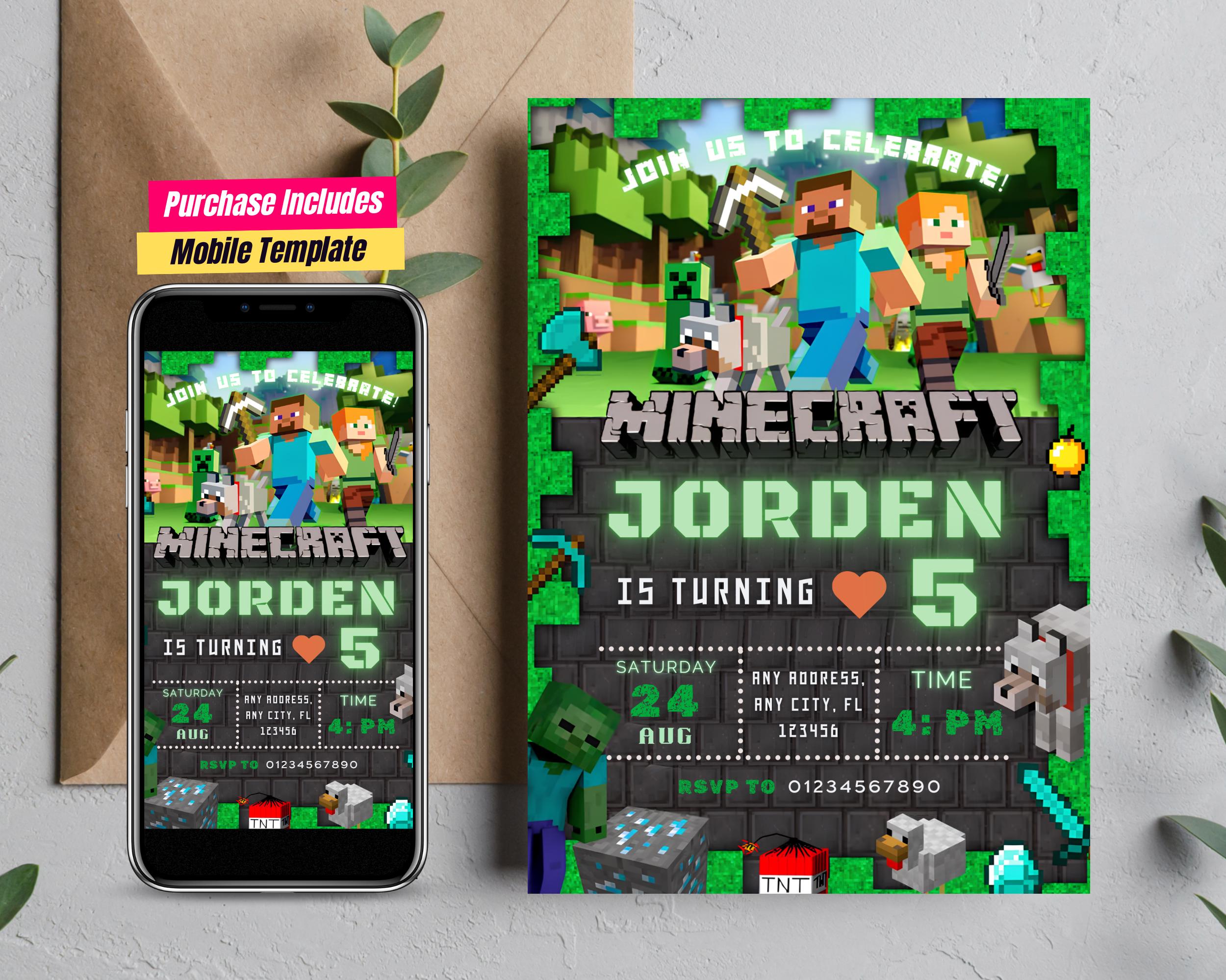 Editable Game Party Templates