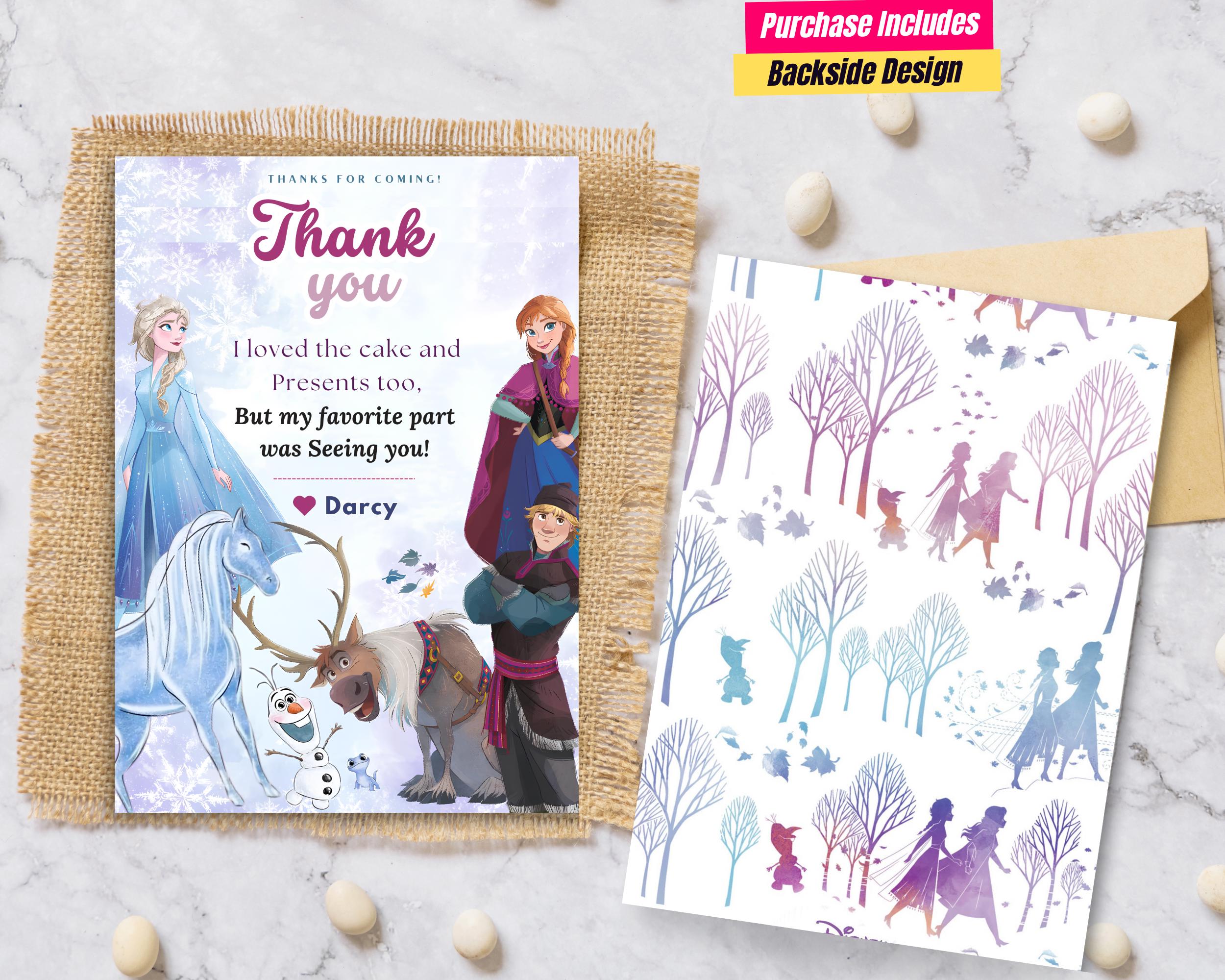 Frozen Thank You Photo Card Princess Elsa Thank You Gifts Frozen Photo ...