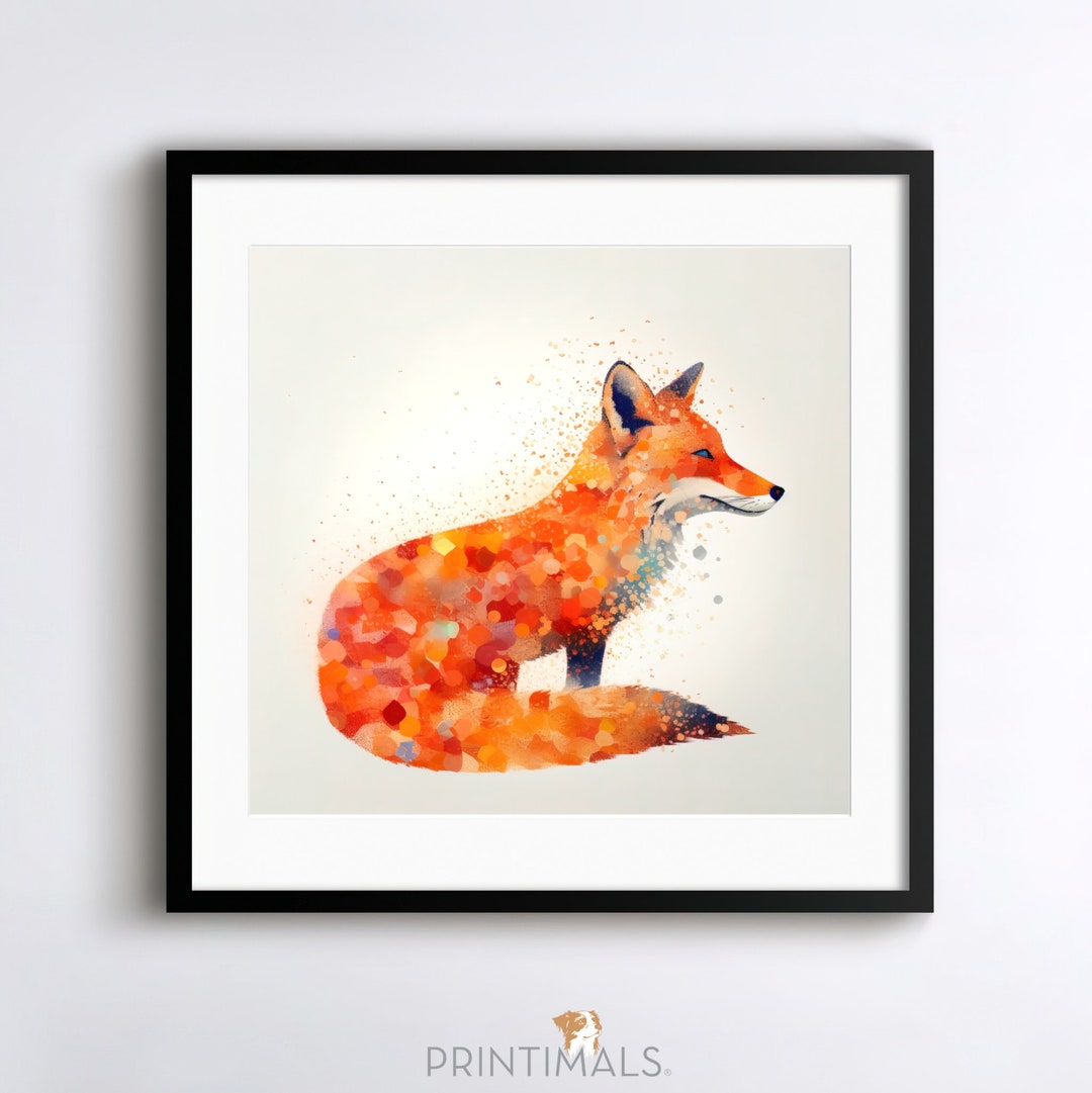 Fox Printable, Fox Print, Fox Poster, Fox, Wall Art, Gift, Digital ...