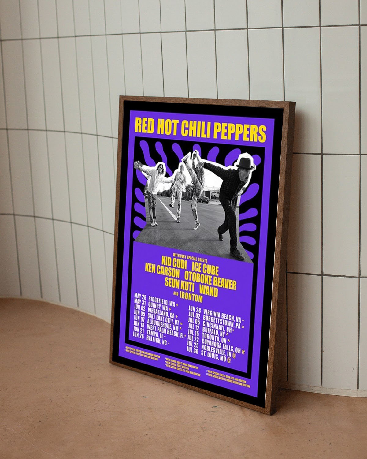 Red Hot Chili Peppers 2024 Tour Custom Dates & City Poster sold by BilBrinkle SKU 112326480