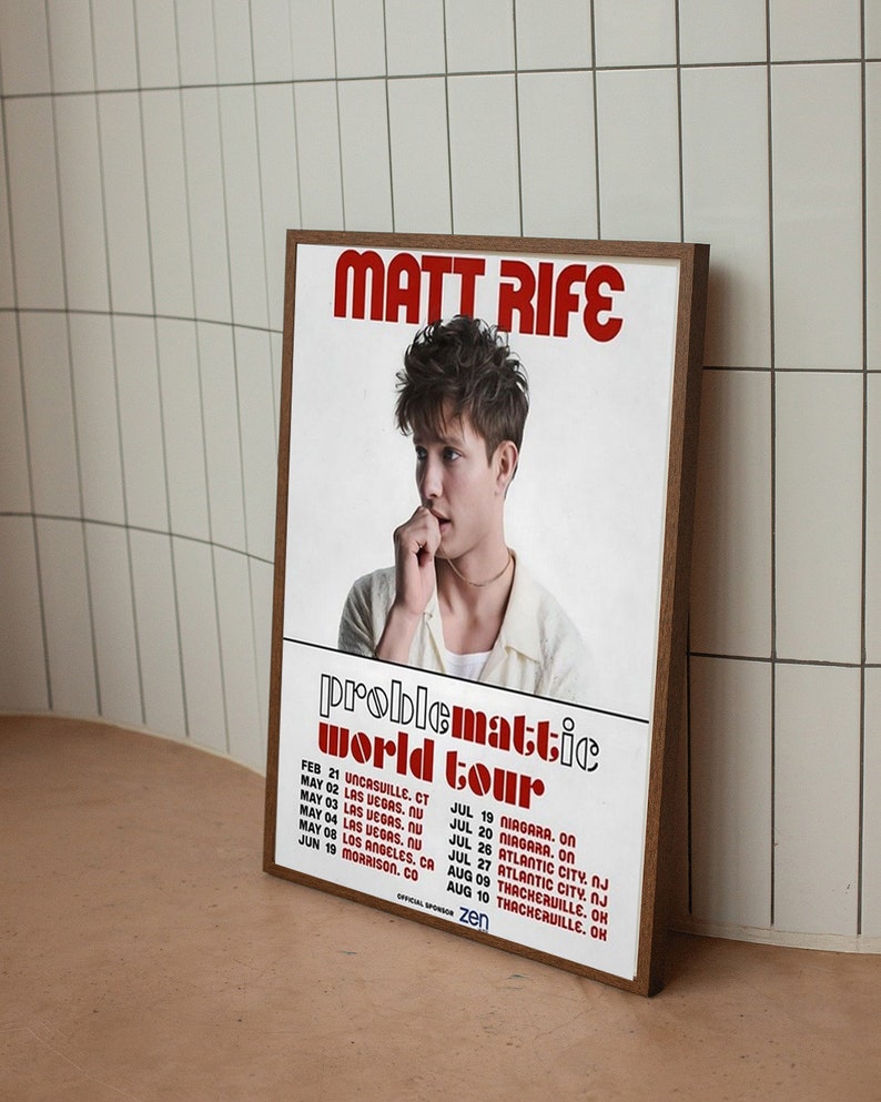 Matt Rife World Tour 2024 Poster Etsy