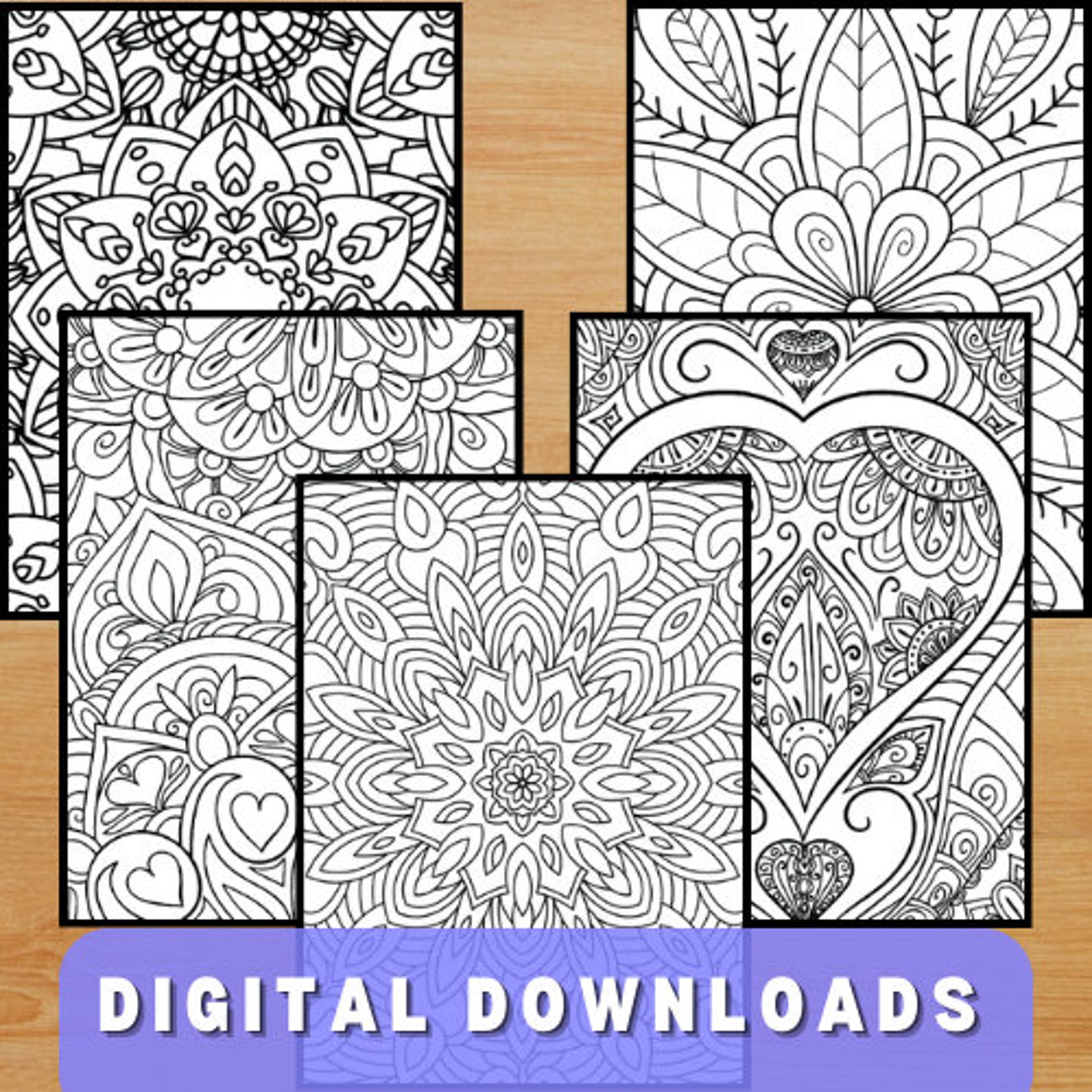 Mandala Coloring Sheets | Digital Mandala Coloring Pages | Relaxation ...