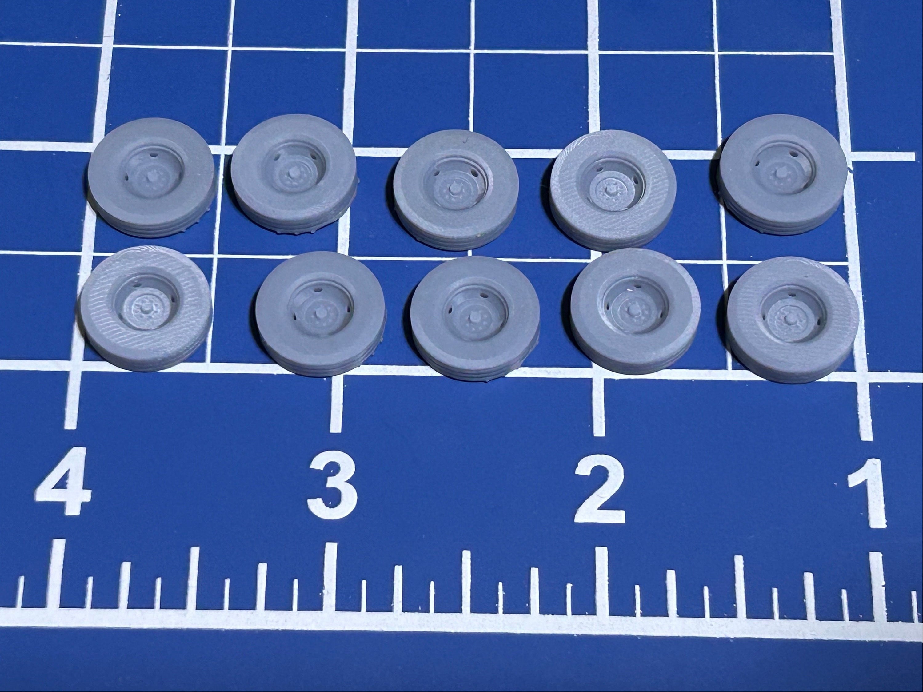 HO OO 1:87 Scale Truck Tire Wheel x10 Diorama Model Train Modeling Miniatures 3d