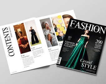 Fashion Magazine Template Canva | 40 Page A4 Editorial Layout (Digital)