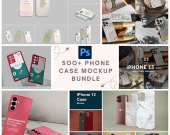 500+ Phone Case Mockup Bundle: iPhone, Samsung, Clear Cases (PSD Download)